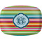 Retro Horizontal Stripes Melamine Platter (Personalized)