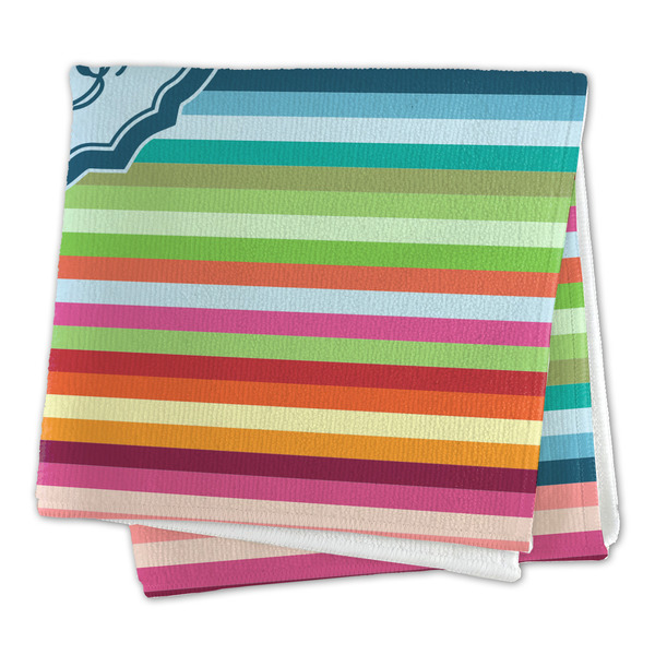 Retro Horizontal Stripes Microfiber Dish Rag - FOLDED (square)