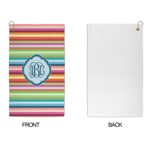 Retro Horizontal Stripes Microfiber Golf Towels - APPROVAL