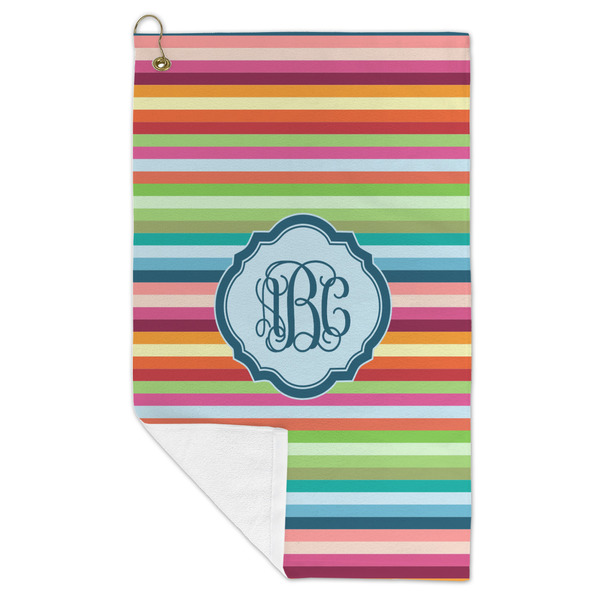 Retro Horizontal Stripes Microfiber Golf Towels - FOLD