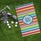 Retro Horizontal Stripes Microfiber Golf Towels - LIFESTYLE