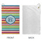 Retro Horizontal Stripes Microfiber Golf Towels - Small - APPROVAL