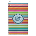 Retro Horizontal Stripes Microfiber Golf Towel - Small (Personalized)