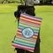 Retro Horizontal Stripes Microfiber Golf Towels - Small - LIFESTYLE