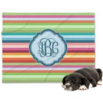 Retro Horizontal Stripes Dog Blanket - Regular (Personalized)