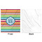 Retro Horizontal Stripes Minky Blanket - 50"x60" - Single Sided - Front & Back