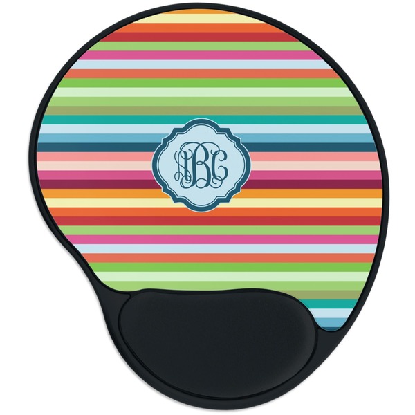 Custom Retro Horizontal Stripes Mouse Pad with Wrist Support