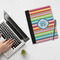 Retro Horizontal Stripes Notebook Padfolio - LIFESTYLE (large)