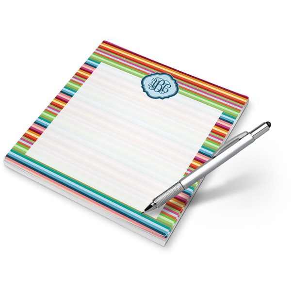 Custom Retro Horizontal Stripes Notepad (Personalized)