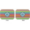 Retro Horizontal Stripes Octagon Placemat - Double Print Front and Back