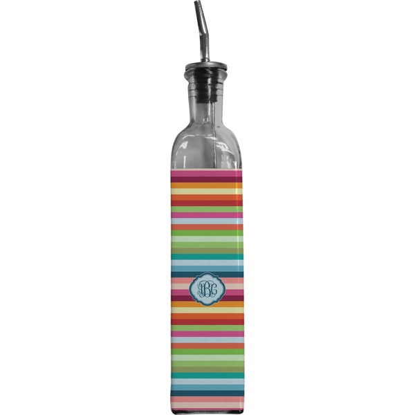Custom Retro Horizontal Stripes Oil Dispenser Bottle (Personalized)