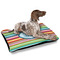 Retro Horizontal Stripes Outdoor Dog Beds - Large - IN CONTEXT