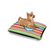 Retro Horizontal Stripes Outdoor Dog Beds - Small - IN CONTEXT
