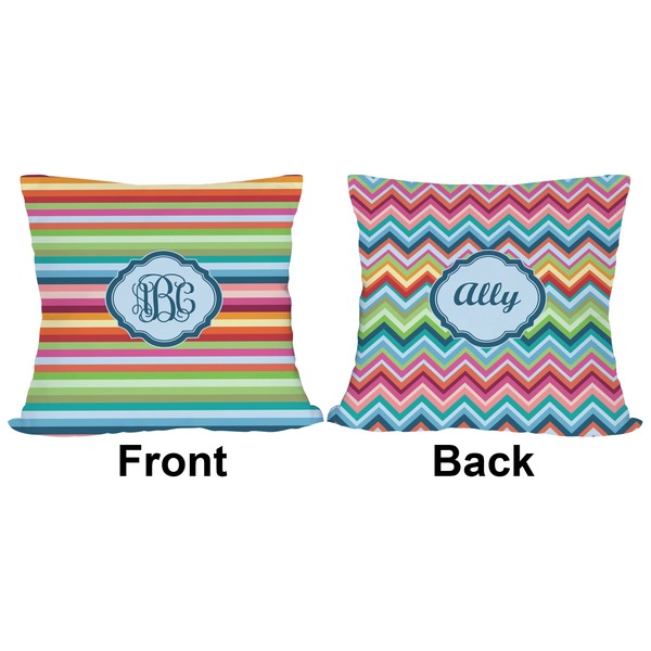 Retro Horizontal Stripes Outdoor Pillow - 20x20
