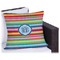 Retro Horizontal Stripes Outdoor Pillow (Personalized)