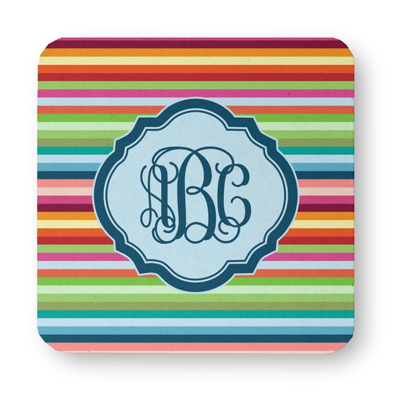 Retro Horizontal Stripes Paper Coasters - Approval