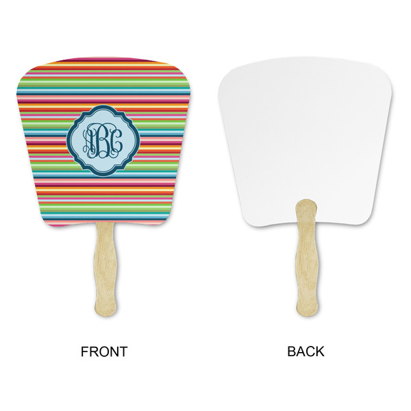 Retro Horizontal Stripes Paper Fans - Approval