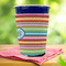 Retro Horizontal Stripes Party Cup Sleeves - with bottom - Lifestyle