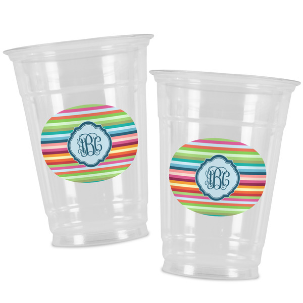 Retro Horizontal Stripes Party Cups - 16oz - Alt View