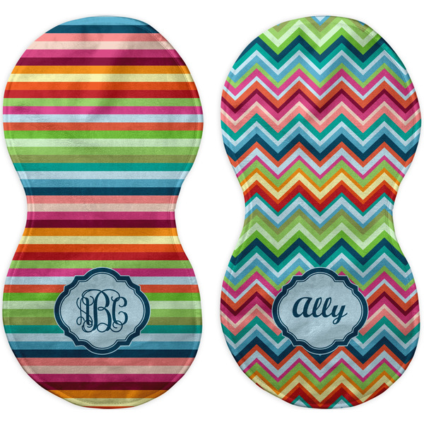 Retro Horizontal Stripes Peanut Shaped Burps - Approval