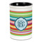 Retro Horizontal Stripes Ceramic Pencil Holders - Black