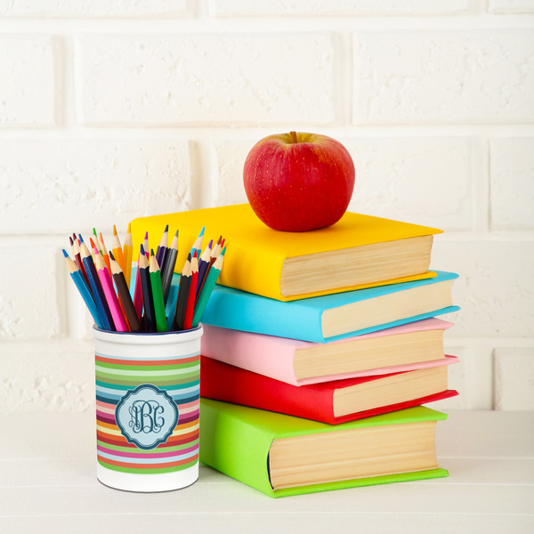 Retro Horizontal Stripes Pencil Holder - LIFESTYLE pencil