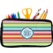 Retro Horizontal Stripes Neoprene Pencil Case (Personalized)