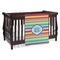 Retro Horizontal Stripes Baby Blanket (Personalized)