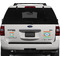 Retro Horizontal Stripes Personalized Square Car Magnets on Ford Explorer