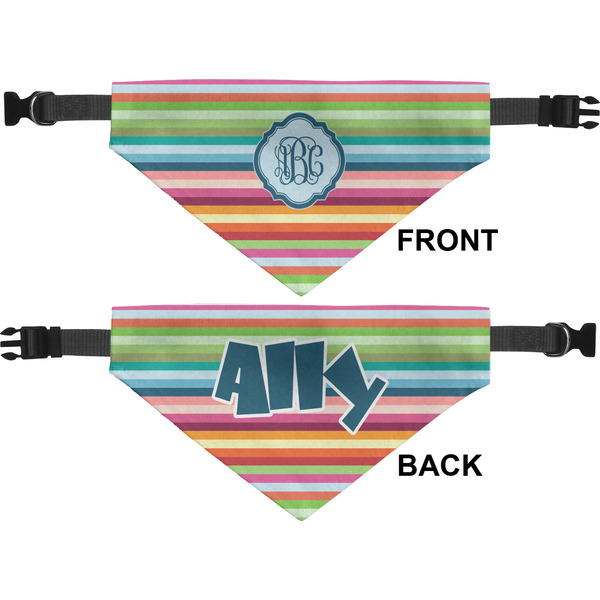 Retro Horizontal Stripes Pet Bandana Approval