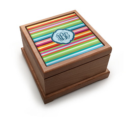 Retro Horizontal Stripes Pet Urn w/ Monogram