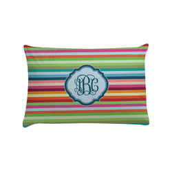 Retro Horizontal Stripes Pillow Case - Standard w/ Monogram