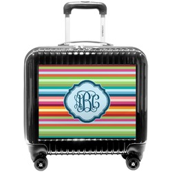 Retro Horizontal Stripes Pilot / Flight Suitcase (Personalized)