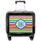 Retro Horizontal Stripes Pilot Bag Luggage with Wheels