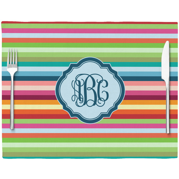 Retro Horizontal Stripes Placemat with Props