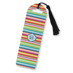 Retro Horizontal Stripes Plastic Bookmark (Personalized)
