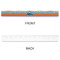 Retro Horizontal Stripes Plastic Ruler - 12" - APPROVAL