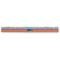 Retro Horizontal Stripes Plastic Ruler - 12" - FRONT