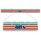 Retro Horizontal Stripes Plastic Ruler - 12" (Personalized)