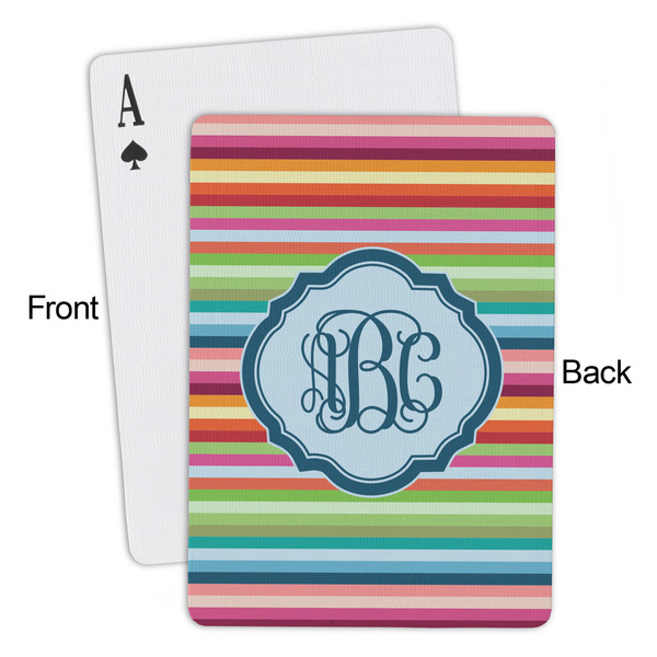 Retro Horizontal Stripes Playing Cards - Approval