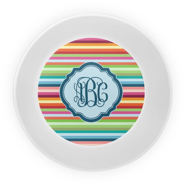 Retro Horizontal Stripes Melamine Bowl - Center