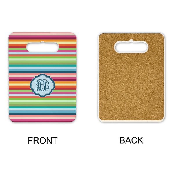 Retro Horizontal Stripes Rectangle Trivet with Handle - APPROVAL