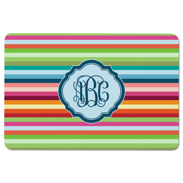 Retro Horizontal Stripes Rectangular Fridge Magnet - FRONT