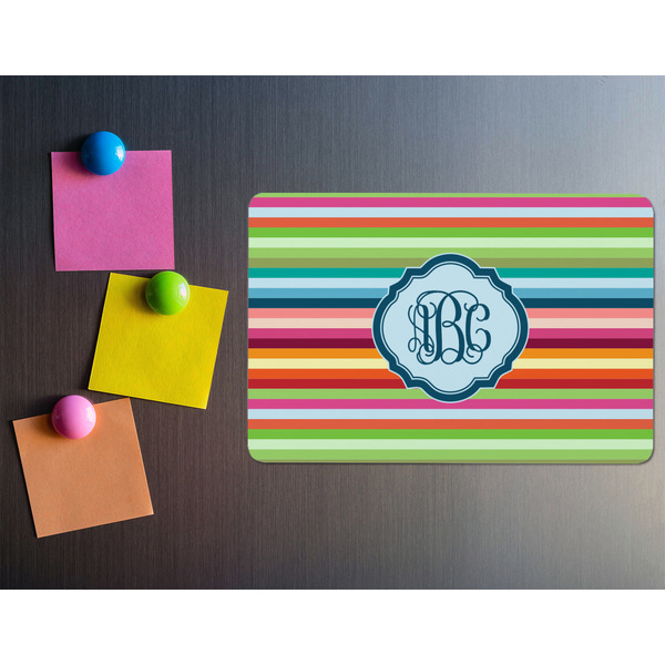 Retro Horizontal Stripes Rectangular Fridge Magnet - LIFESTYLE