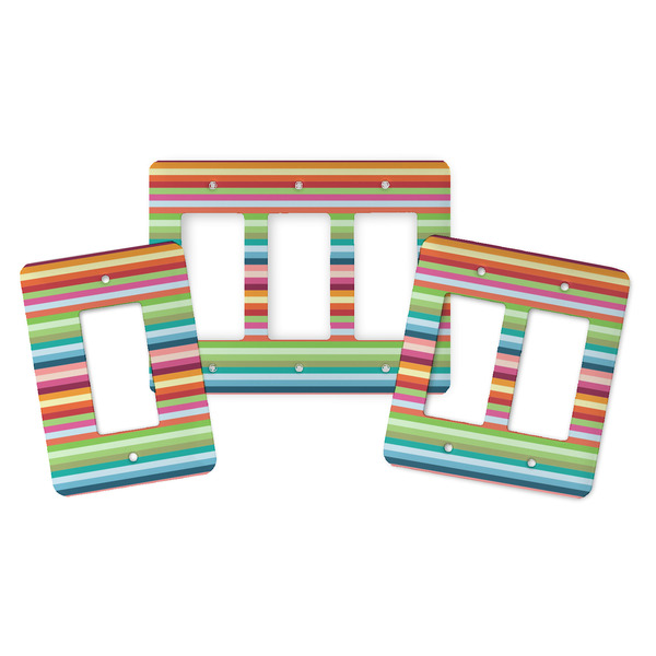 Retro Horizontal Stripes Rocker Light Switch Covers - Parent - ALL VARIATIONS