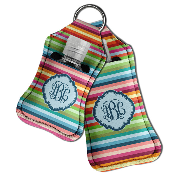 Retro Horizontal Stripes Sanitizer Holder Keychain - Both in Case (PARENT)