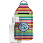 Retro Horizontal Stripes Hand Sanitizer & Keychain Holder - Large (Personalized)
