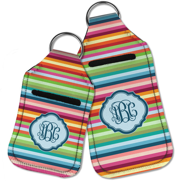 Retro Horizontal Stripes Sanitizer Holder Keychain - Parent Main