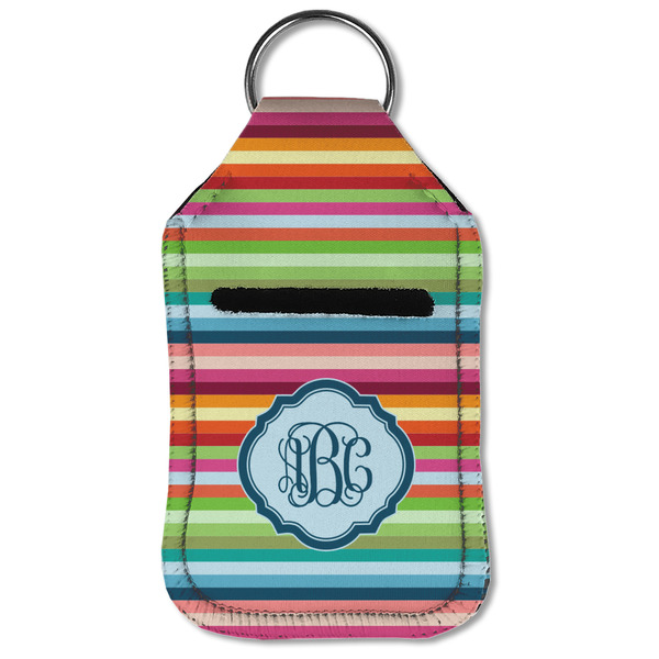 Retro Horizontal Stripes Sanitizer Holder Keychain - Small (Front Flat)