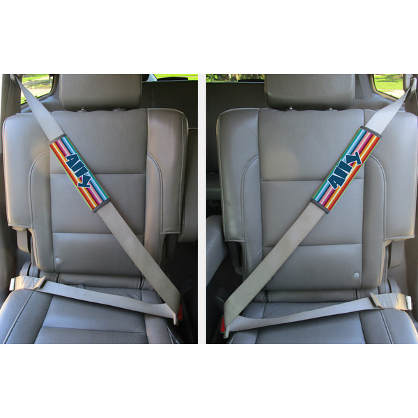 Retro Horizontal Stripes Seat Belt Covers (Set of 2 - In the Car)